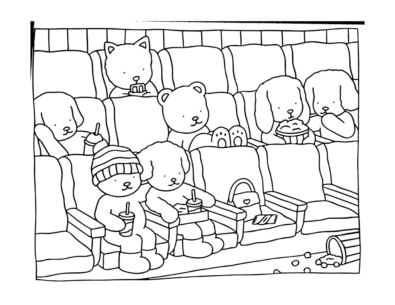 Bobbie Goods e amigos assistindo filme no cinema juntos