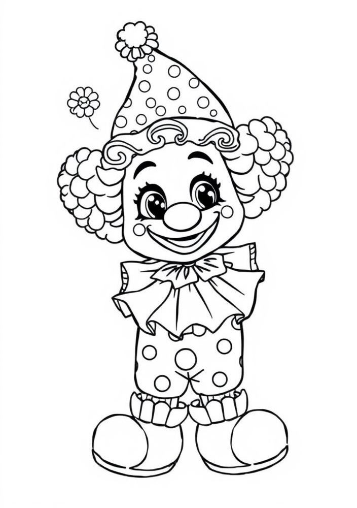 Boneca de Clown para colorir