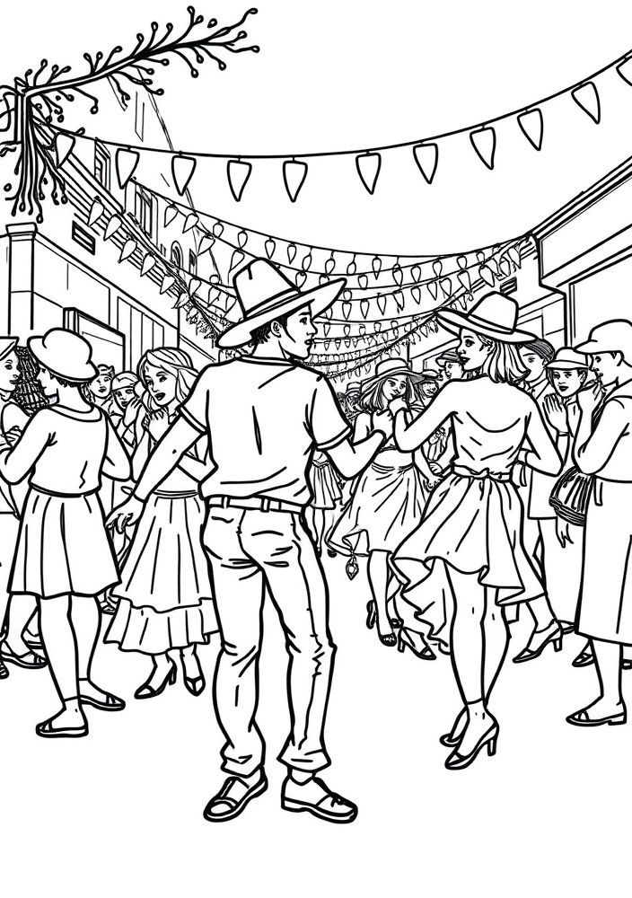 Carnaval de rua com foliões