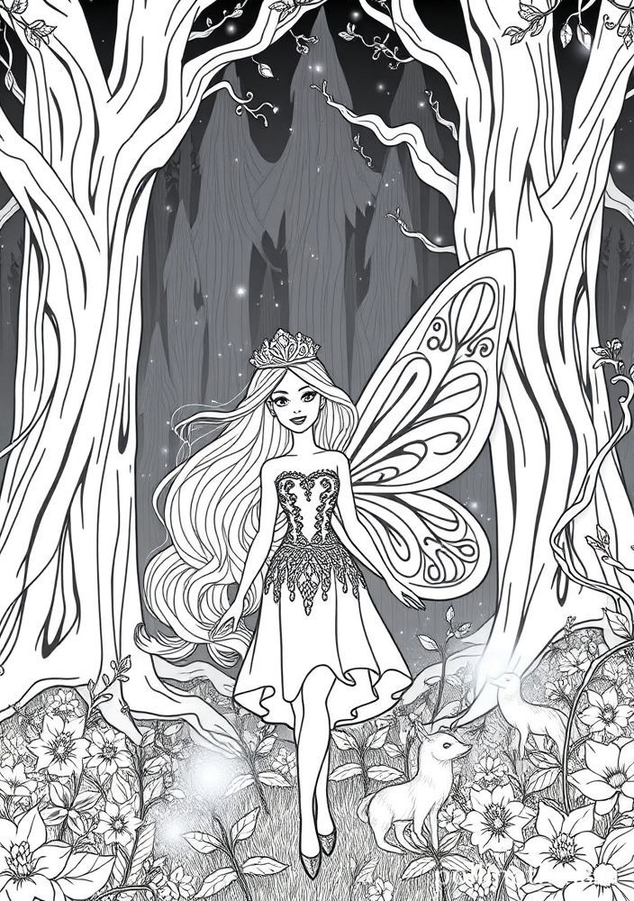 Desenho da Barbie Mágica para colorir