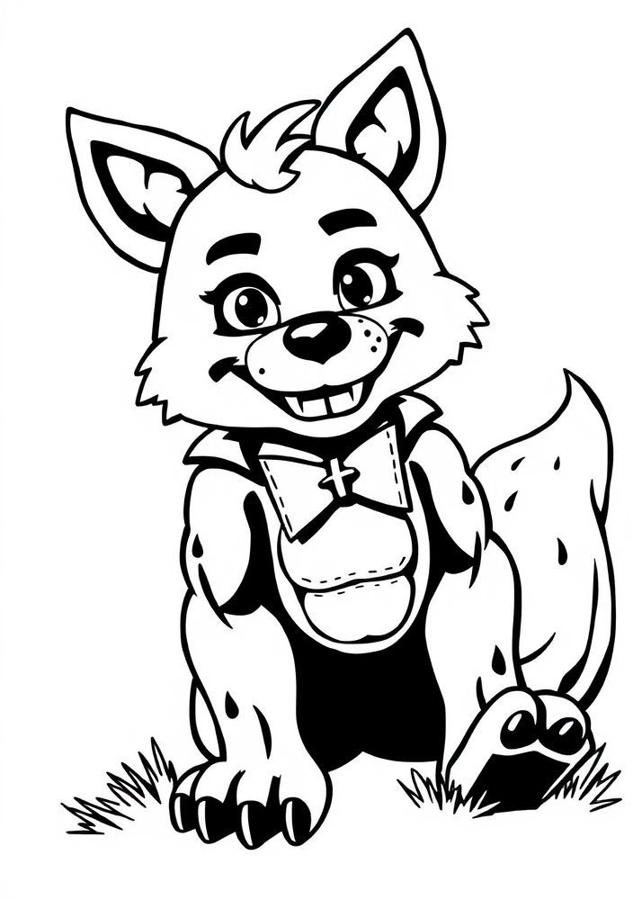 Desenho da Foxy para colorir
