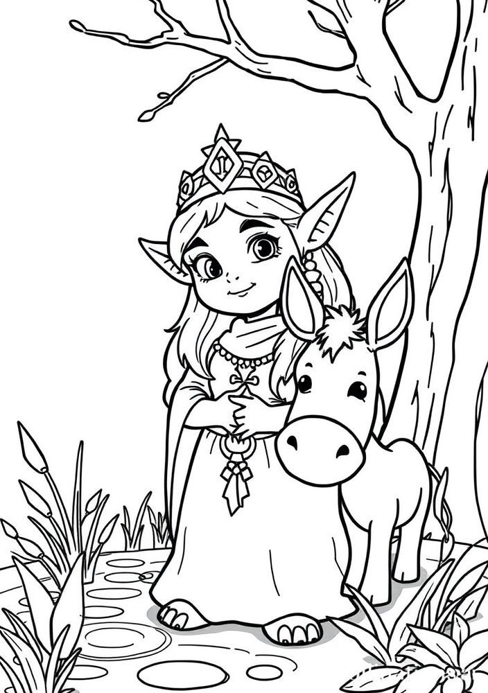 Desenho da Princesa Fiona do Shrek para colorir