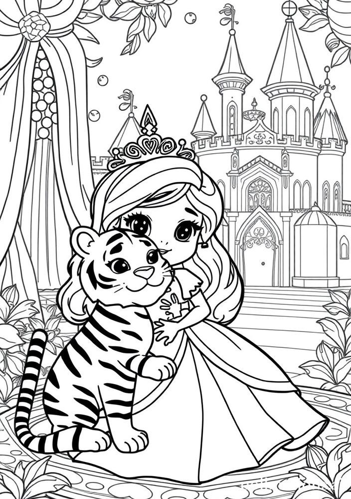 Desenho da Princesa Jasmine para colorir