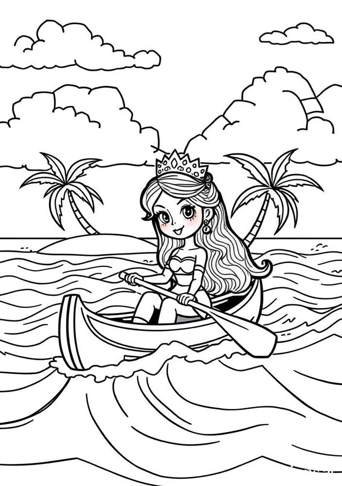Desenho da Princesa Moana para colorir
