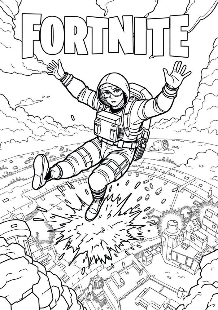 Desenho da Queda Livre para colorir