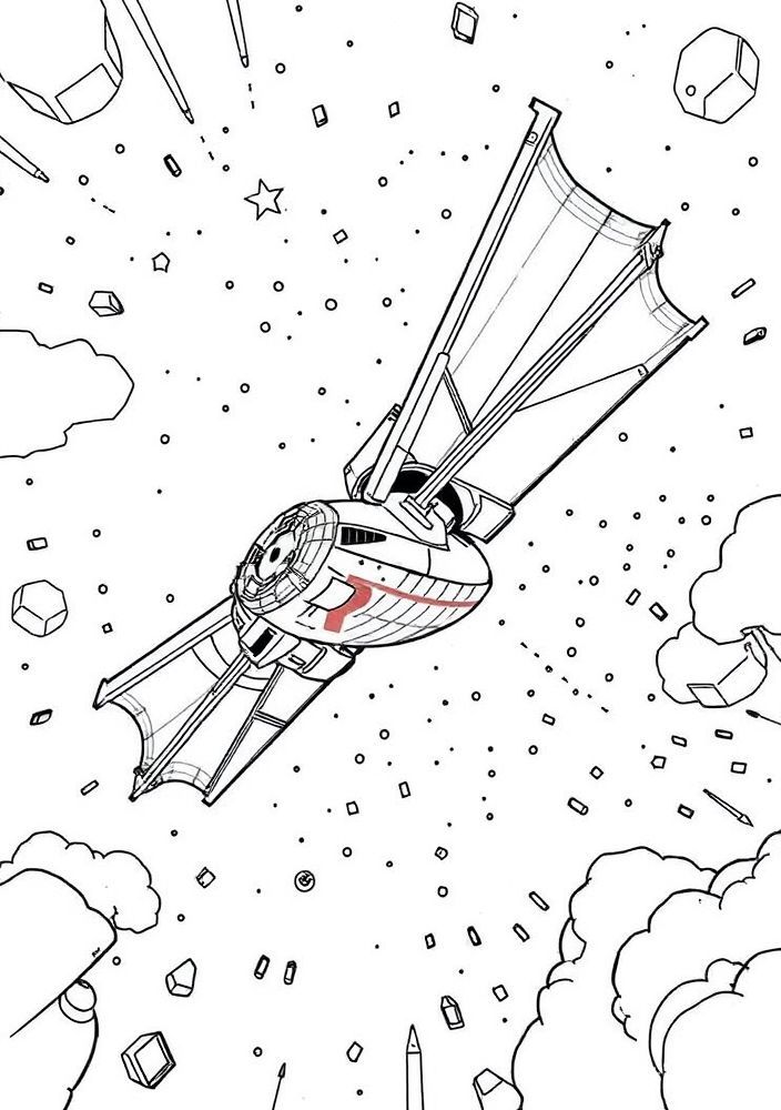 Desenho da nave X-Wing para colorir