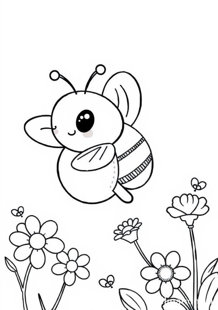Desenho de Abelha para colorir