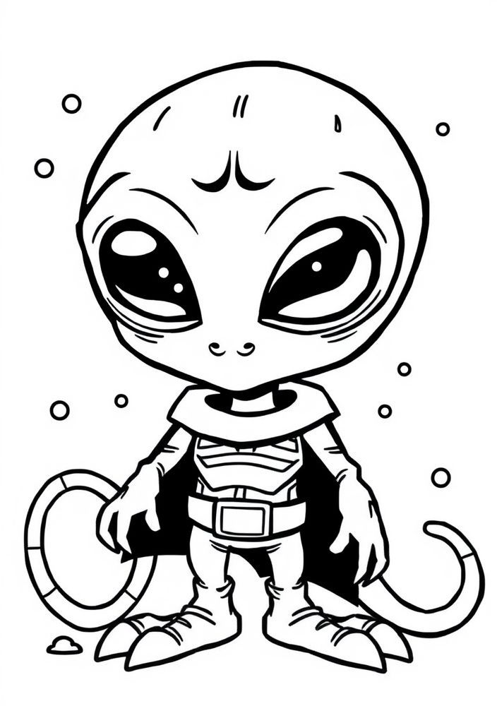 Desenho de Alienígena para colorir
