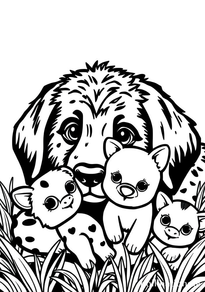 Desenho de Animais do Missão de Reserva para colorir