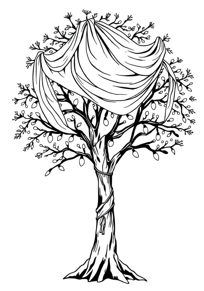 Desenhos de Árvores Para Colorir e Imprimir