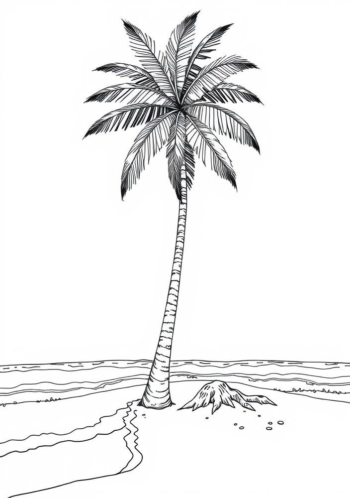 Desenho de Árvore de Piña Colada para colorir