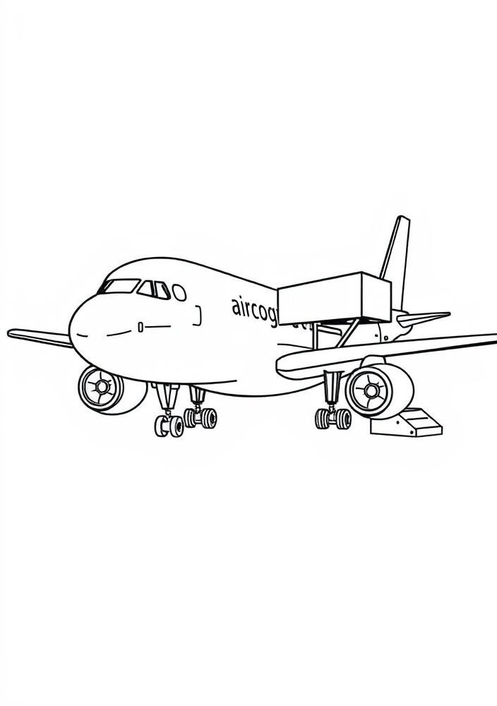 Desenho de Avião de Carga para Colorir