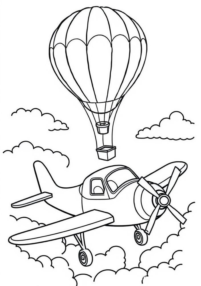 Desenhos de Avião Para Colorir e Imprimir
