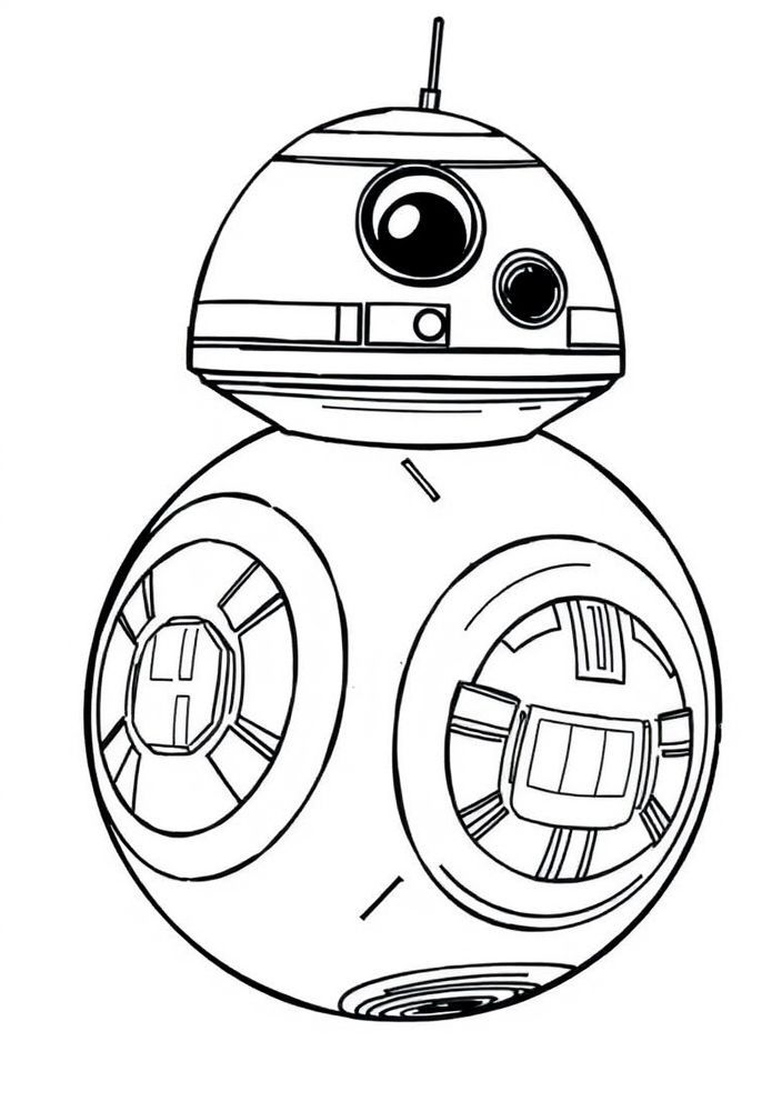 Desenho de BB-8 para colorir