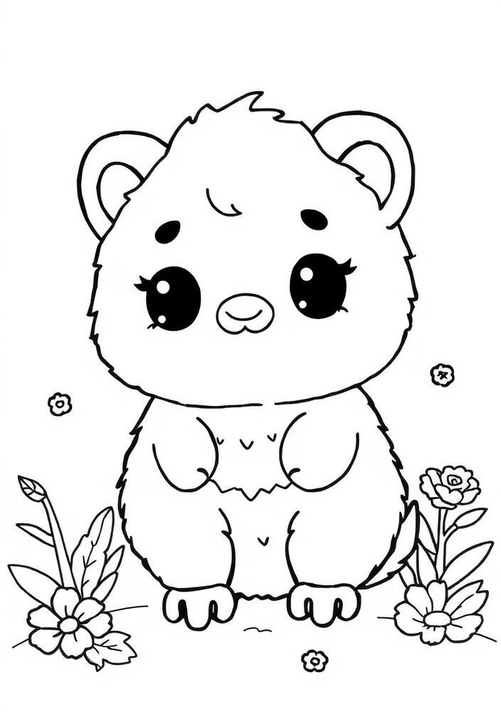 Desenho de Bichinho Kawaii para colorir