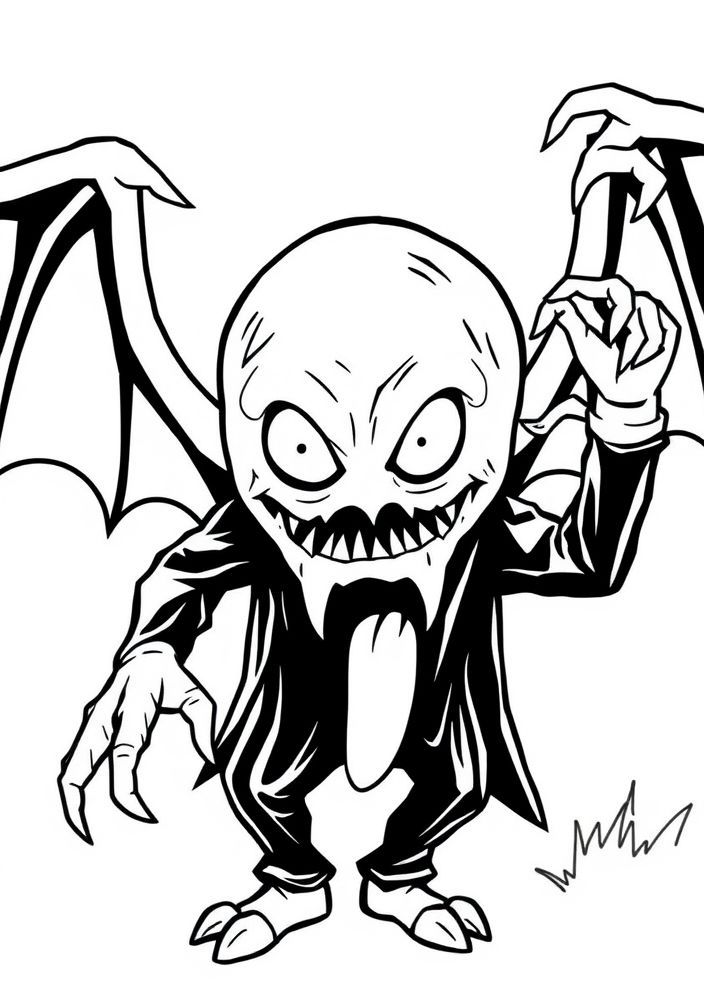 Desenho de Bicho-Papão para Colorir