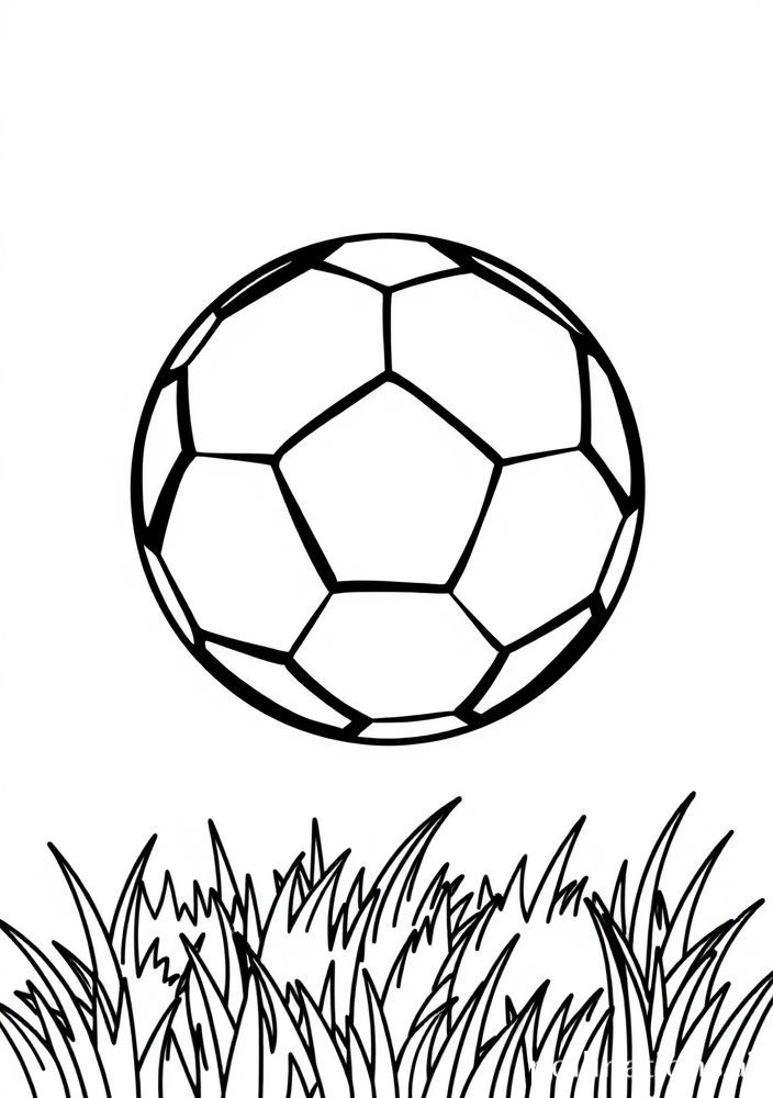 Desenho de Bola de Futebol Kawaii para colorir