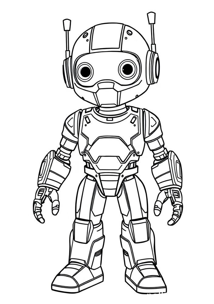 Desenho de Boneca Robô para colorir