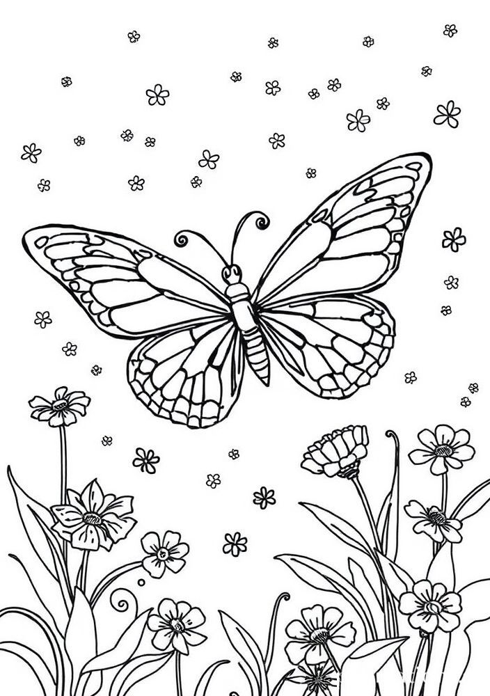 Desenho de Borboleta Mágica para colorir