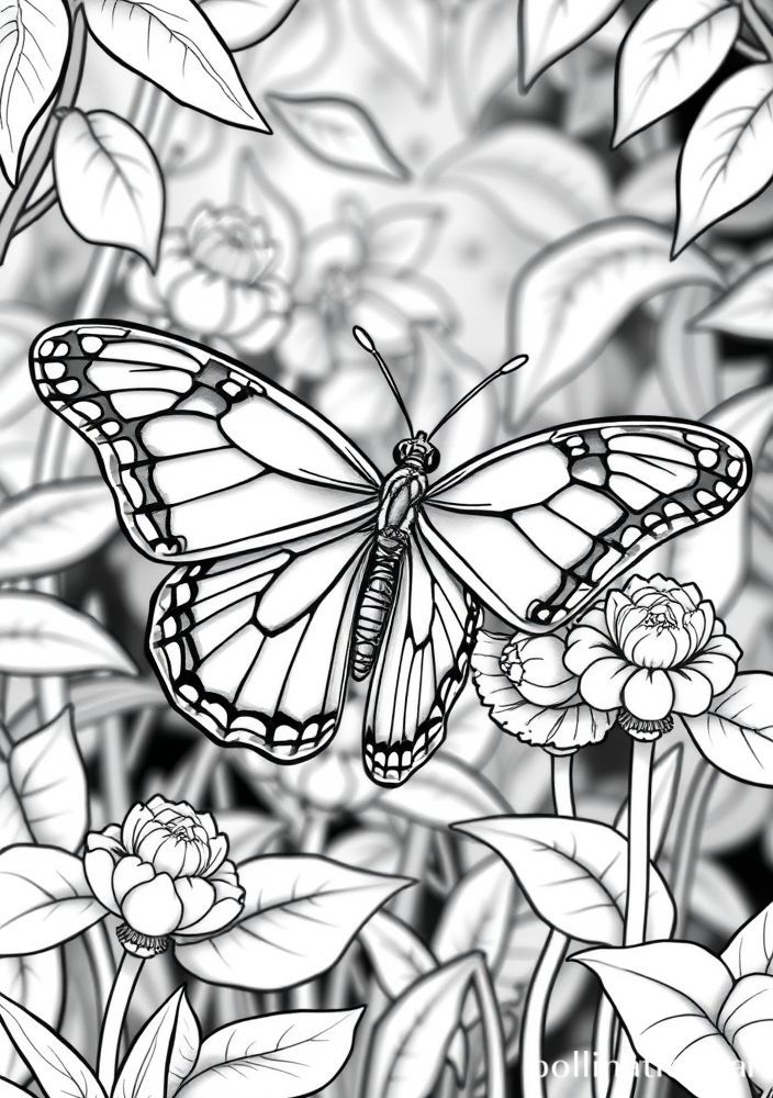 Desenho de Borboleta Realista para colorir