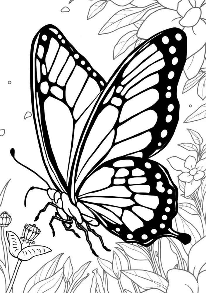 Desenho de Borboleta Realista para colorir