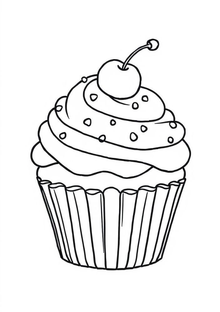 Desenho de Cacau com Confeitos para colorir