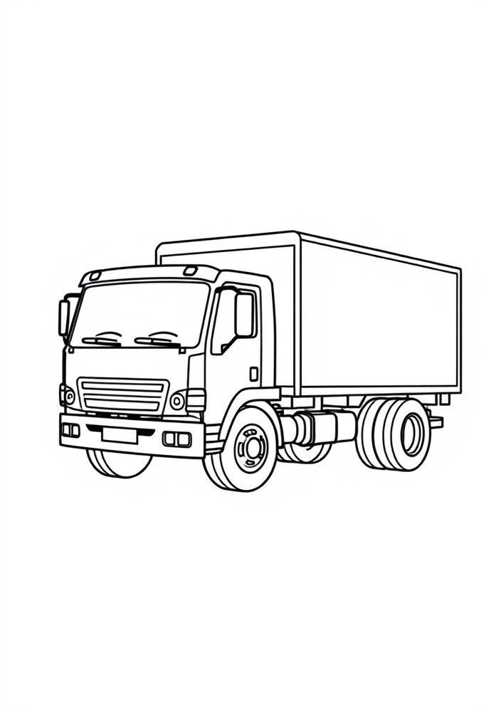 Desenho de Caminhão de Carga para colorir