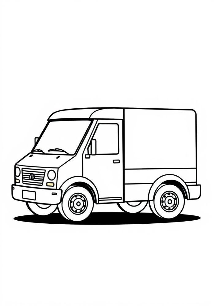 Desenho de Caminhão de Entrega para colorir