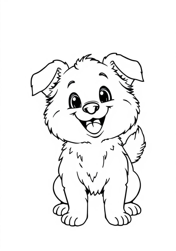 Desenho de Cão Brincalhão para Colorir