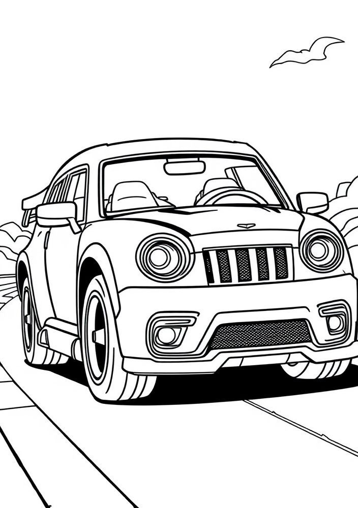 Desenho de Carros de Villains para colorir
