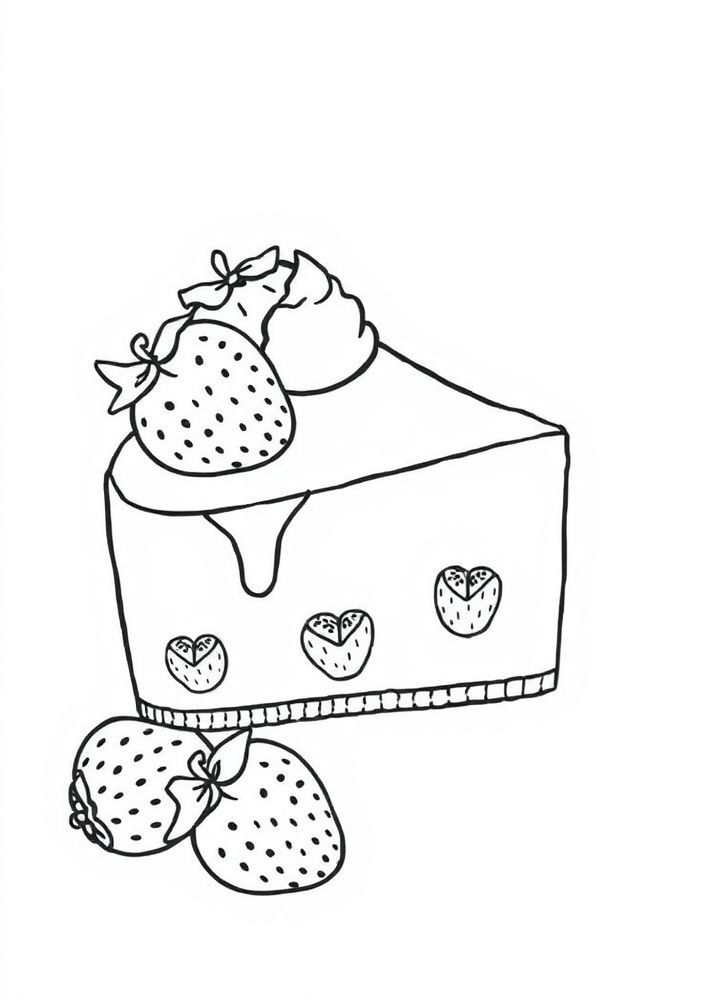 Desenho de Cheesecake para Colorir