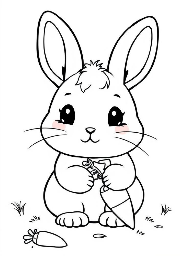 Desenhos de Coelho Para Colorir e Imprimir