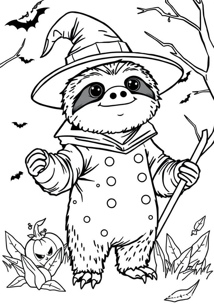 Desenho de Dizimador de Bicho-preguiça para colorir