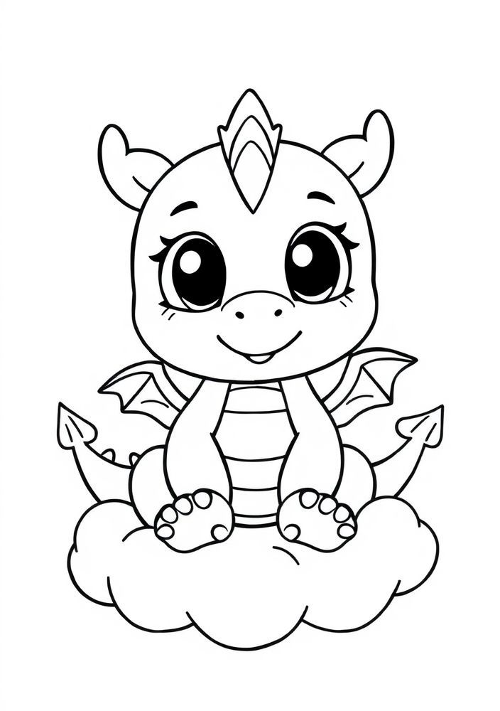 Desenhos de Dragão Para Colorir e Imprimir