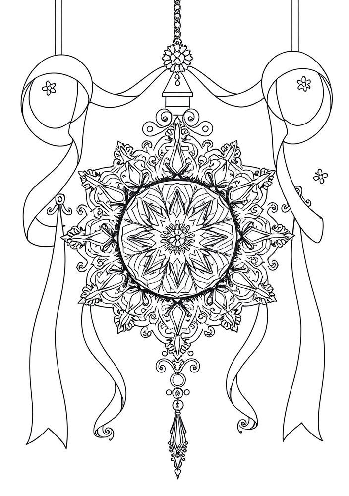 Desenho de Estrela de Natal para Colorir