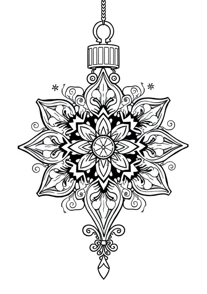 Desenho de Estrela de Natal para Colorir