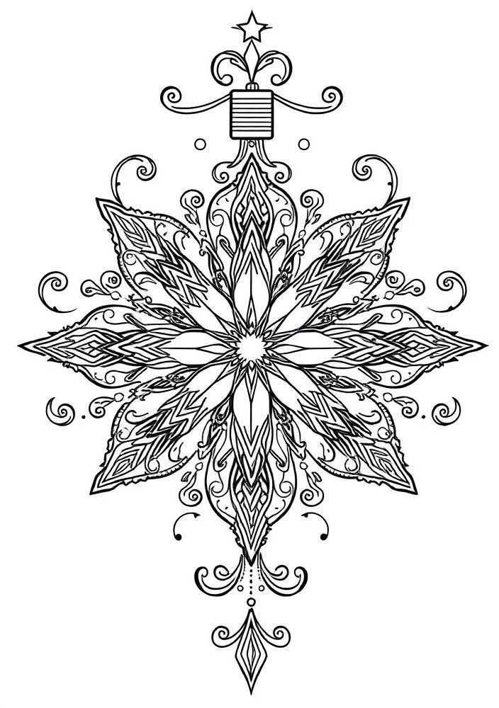 Desenho de Estrela de Natal para colorir