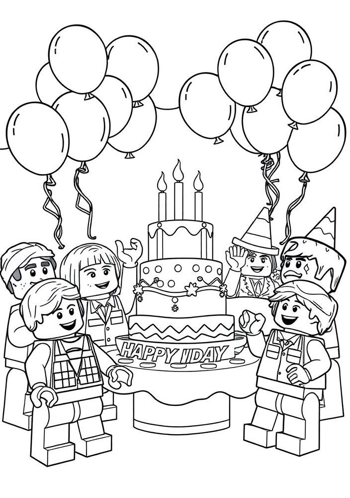 Desenho de Evento Lego para Colorir