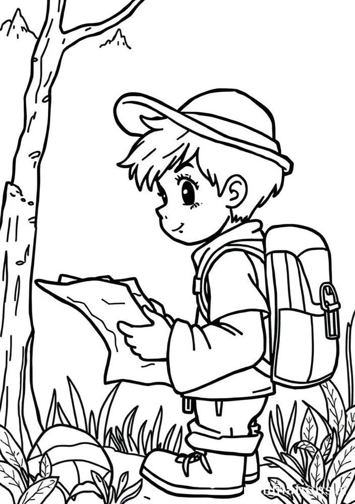 Desenho de Explorador para colorir