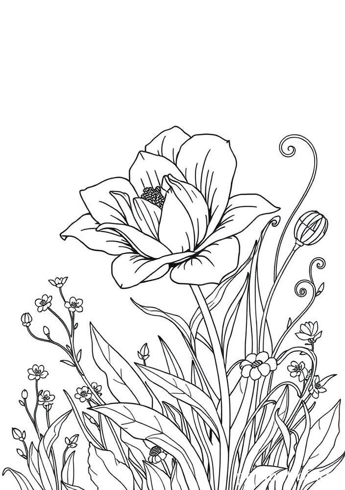 Desenho de Flor do Jardim para colorir