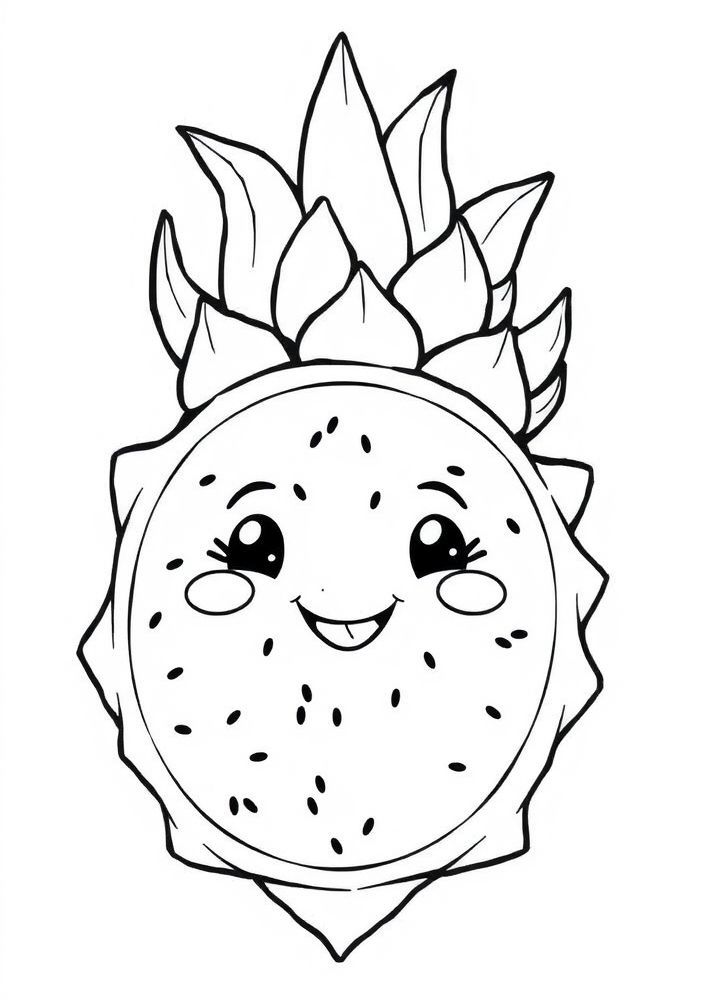 Desenho de Fruta do Dragão para colorir