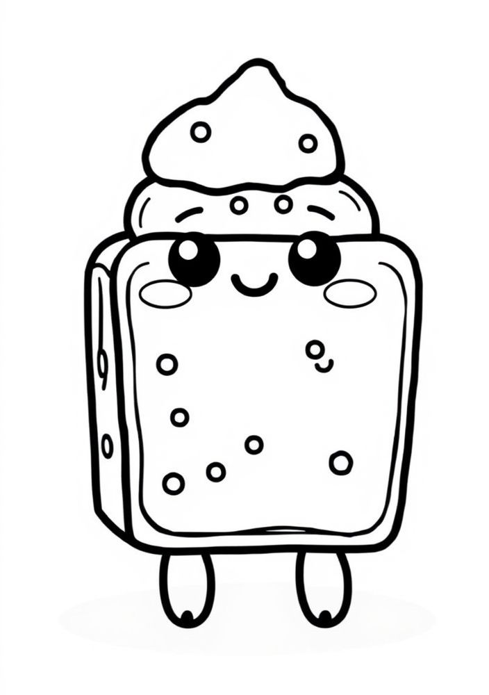 Desenho de Gelo Kawaii para colorir