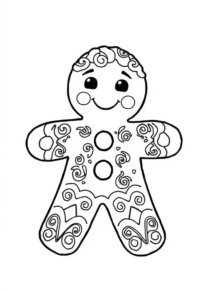 Desenho de Gingerbread Man para Colorir