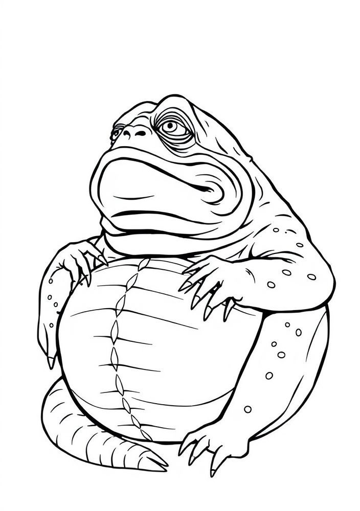 Desenho de Jabba the Hutt para colorir