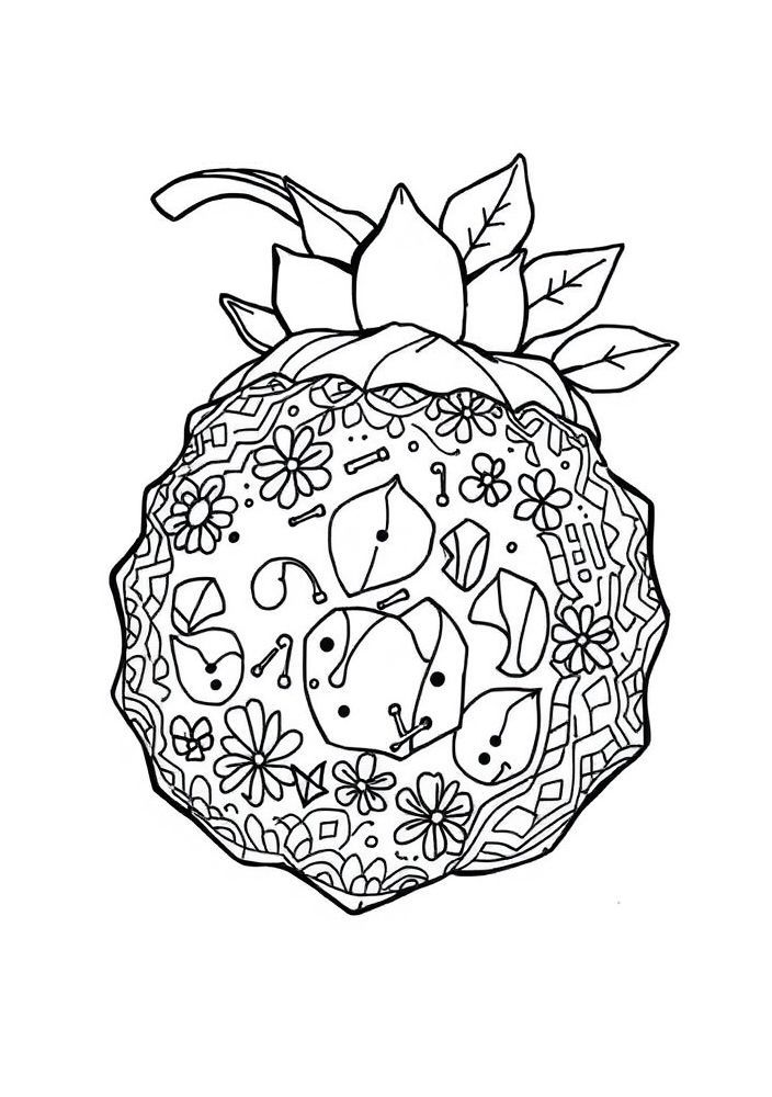 Desenho de Jaca para colorir