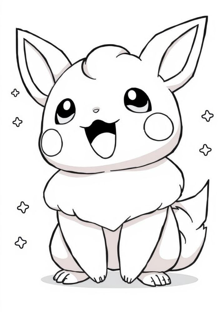 Desenho de Jigglypuff cantando para colorir