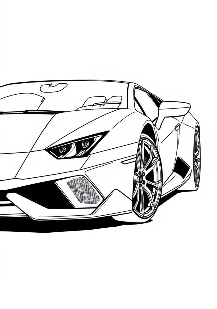 Desenhos de Lamborghini Para Colorir e Imprimir