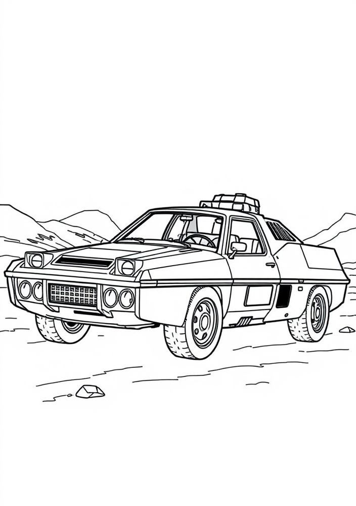 Desenho de Landspeeder de Luke Skywalker para colorir