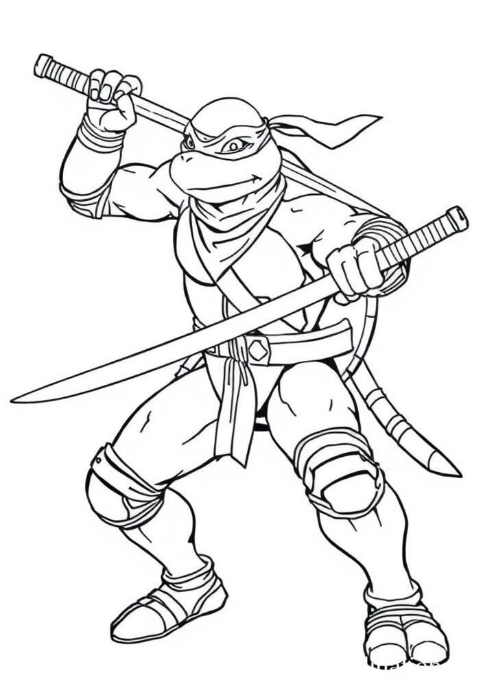 Desenho de Leonardo das Tartarugas Ninjas para colorir