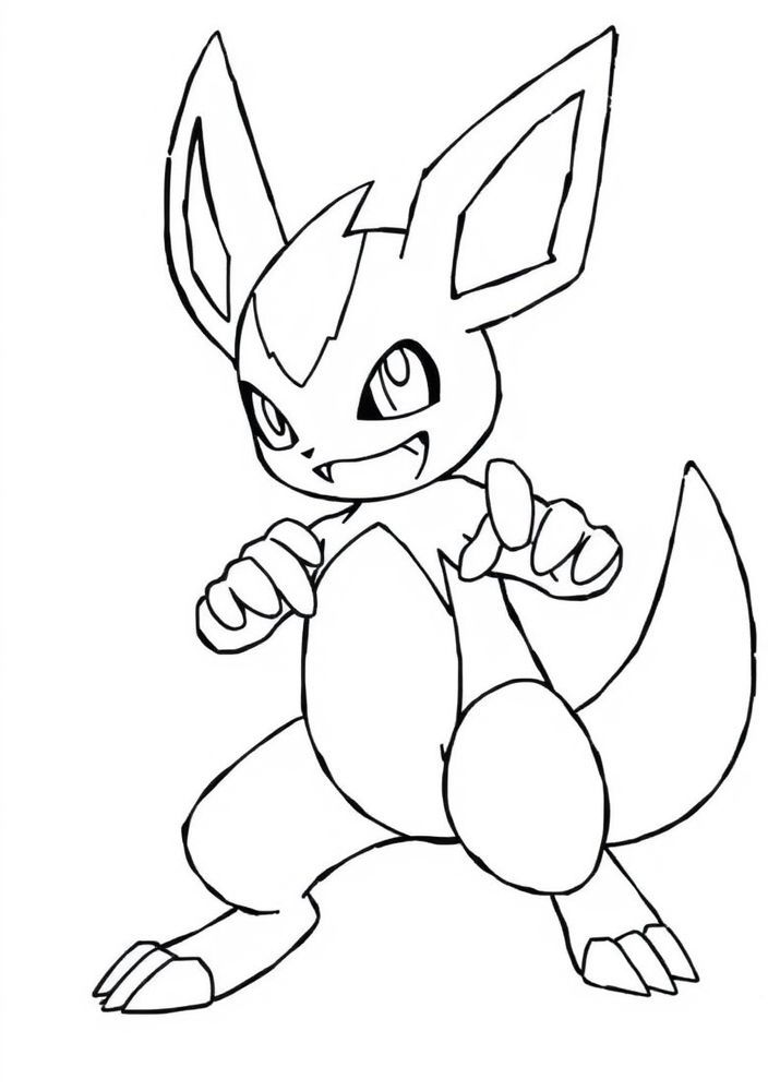 Desenho de Lucario poderoso para colorir